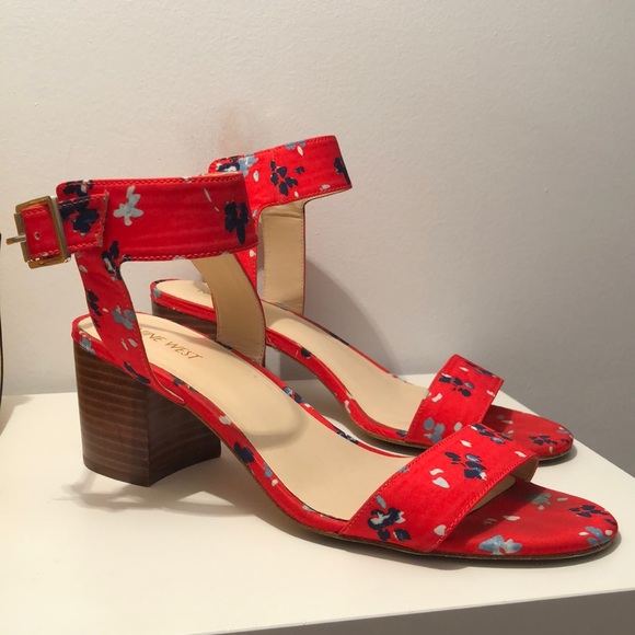 Nine West Shoes - Floral block heel sandals